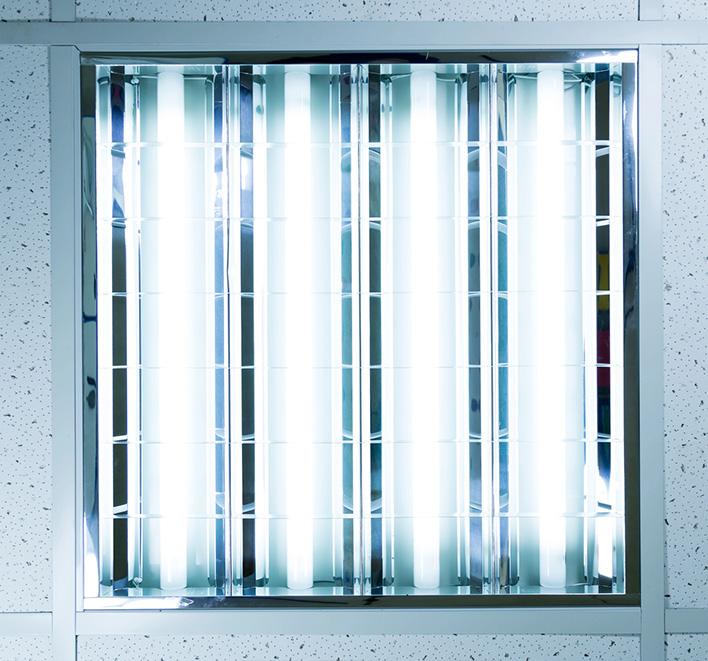 office lights and Fluorescent Testing Light